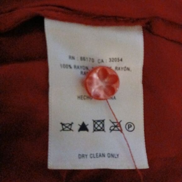 Anthropologie Vanessa Virginia Red Button Down Tunic - Picture 7 of 7